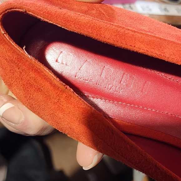 MARNI Orange/Red Suede Pointed Toe Ballet Flats, size 39 - Picture 4 of 11